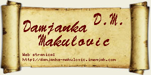 Damjanka Makulović vizit kartica